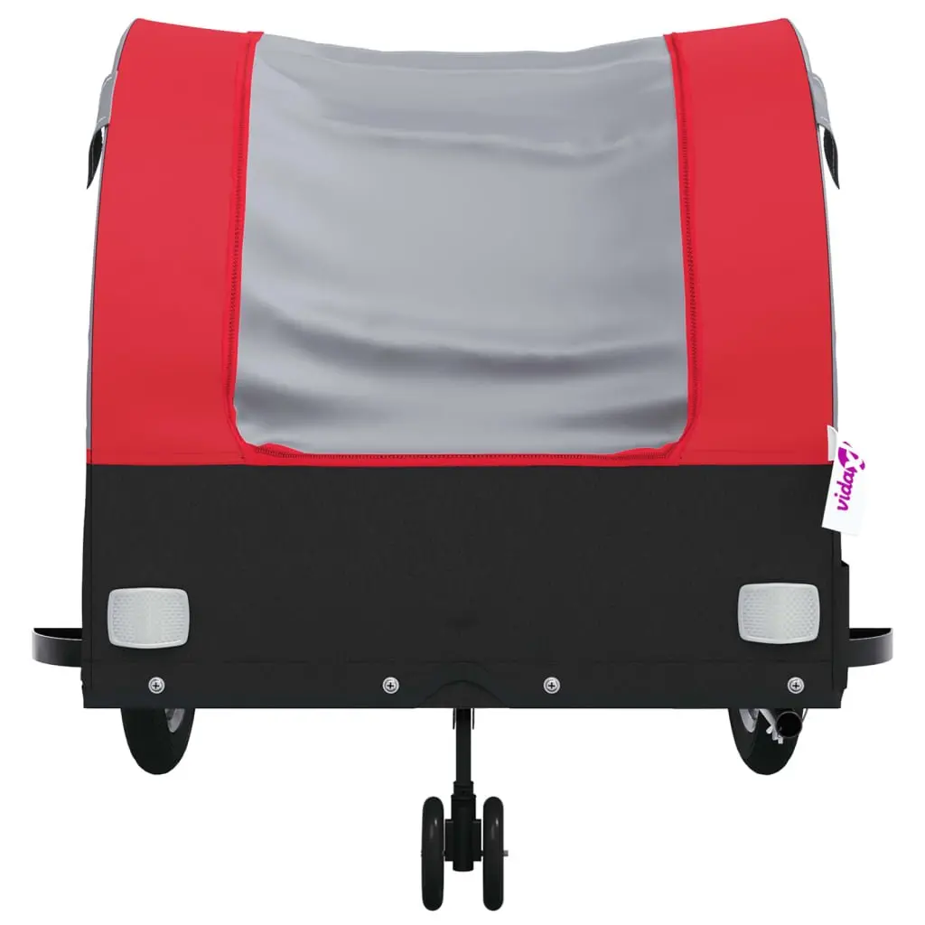 Bike Trailer Heavy Duty Cargo Transport 45kg Load Capacity Red Iron