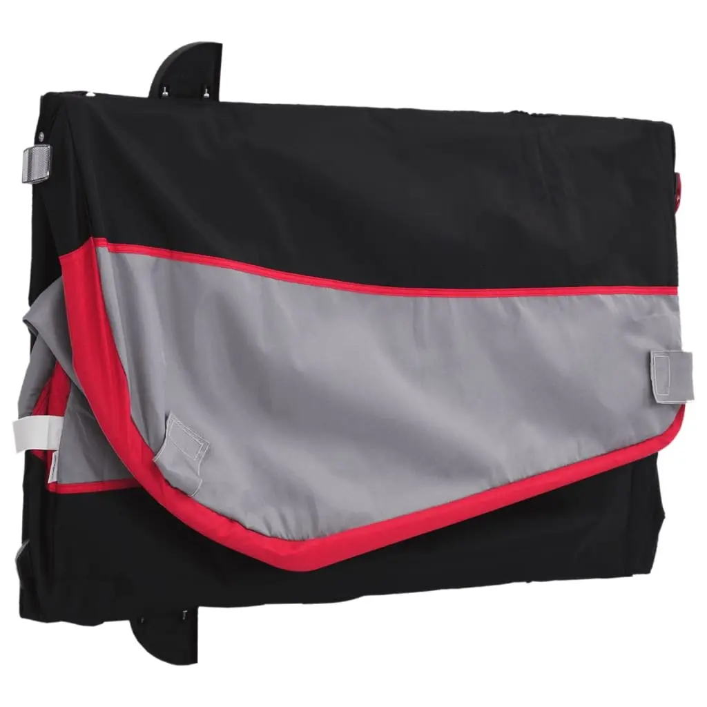 Bike Trailer Heavy Duty Cargo Transport 45kg Load Capacity Red Iron