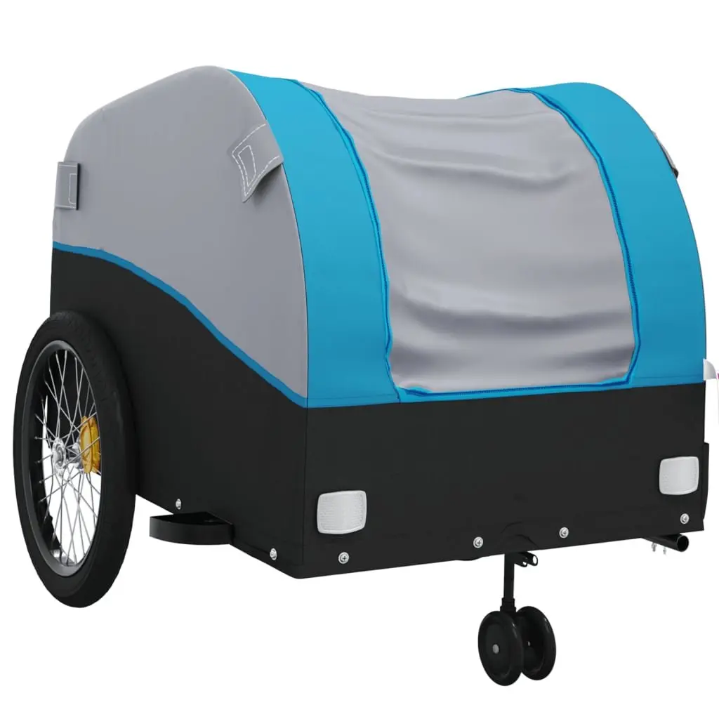 Bike Trailer Heavy Duty Cargo Transport 45kg Load Capacity Blue