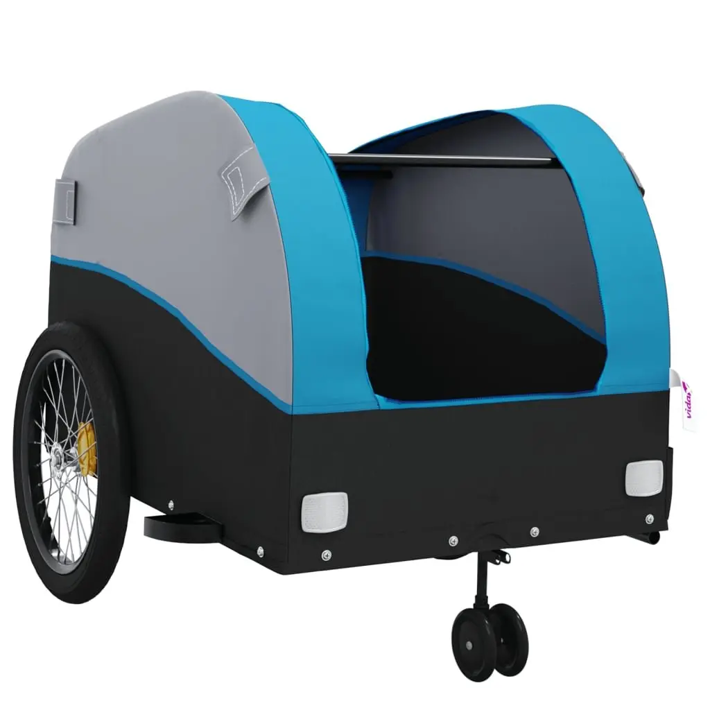 Bike Trailer Heavy Duty Cargo Transport 45kg Load Capacity Blue