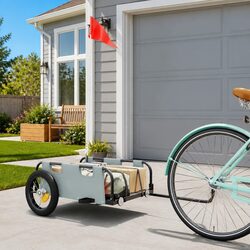 Reliable Grey Bike Trailer for Transporting Cargo