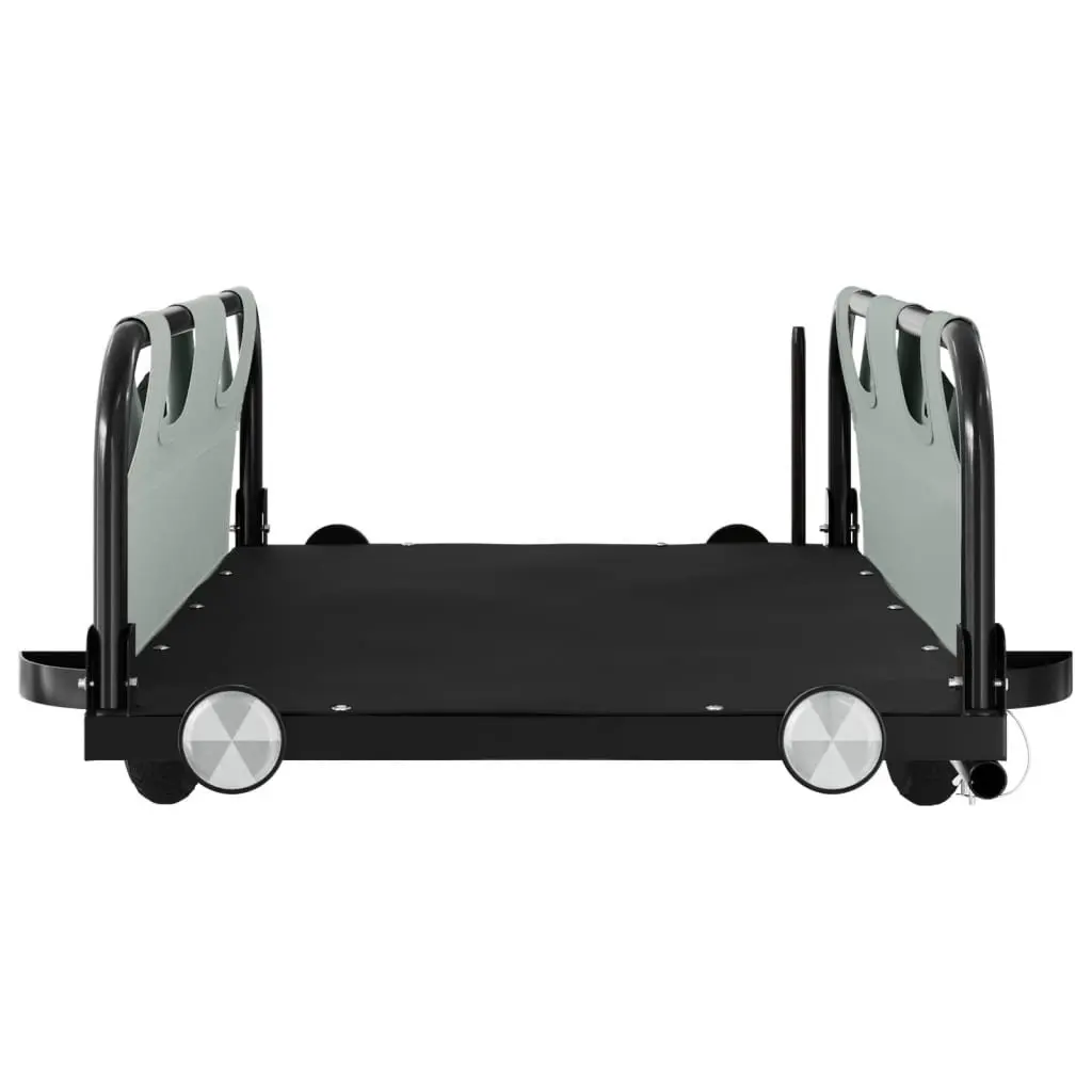 Bicycle Trailer Cargo Transport Grey Oxford Fabric Iron Frame