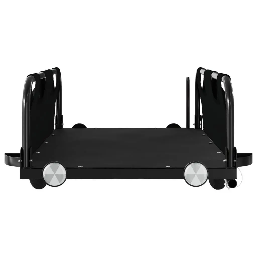 Bike Trailer Cargo Cart Outdoor Transport Storage Black