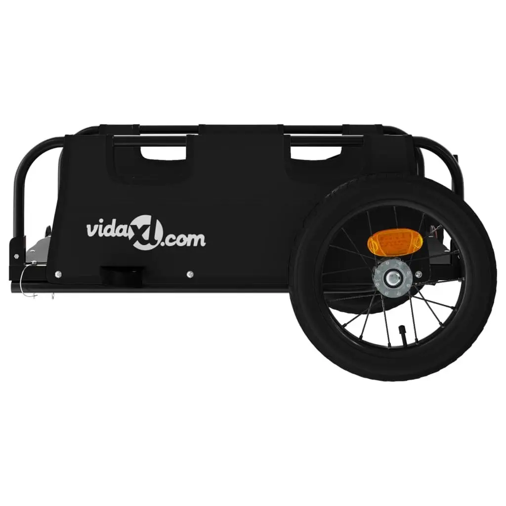 Bike Trailer Cargo Cart Outdoor Transport Storage Black