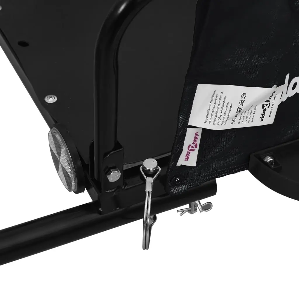 Bike Trailer Cargo Cart Outdoor Transport Storage Black