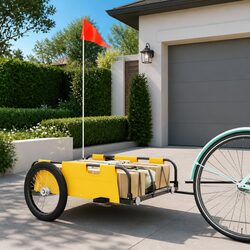 Reliable Yellow Bike Trailer with Sturdy Construction