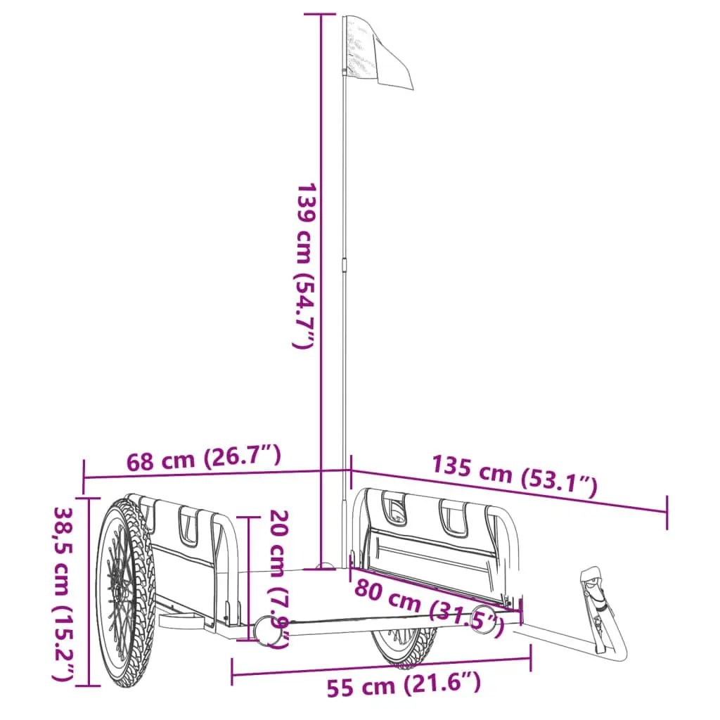 Yellow Bike Trailer with Sturdy Construction