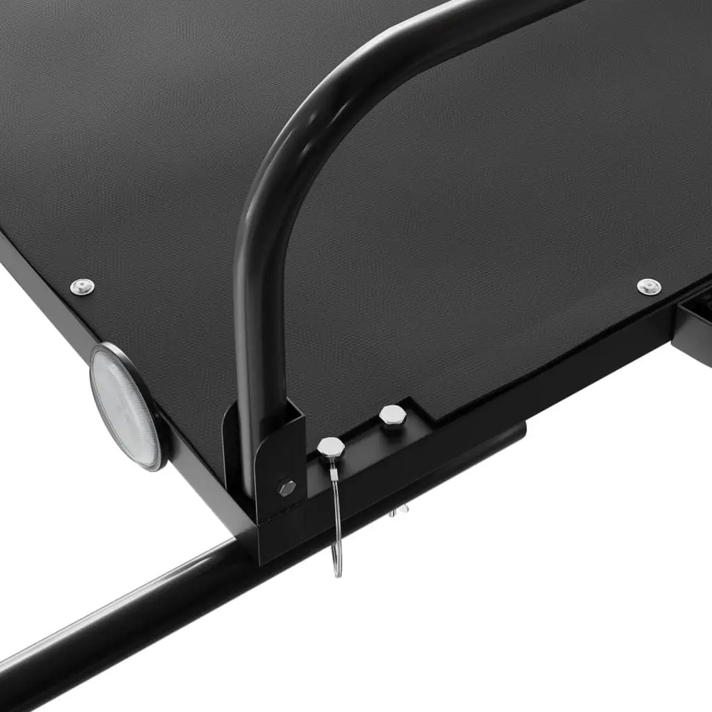 Bike Trailer Black Iron Heavy Duty Cargo Cart Bicycle Hauling Transporting Goods