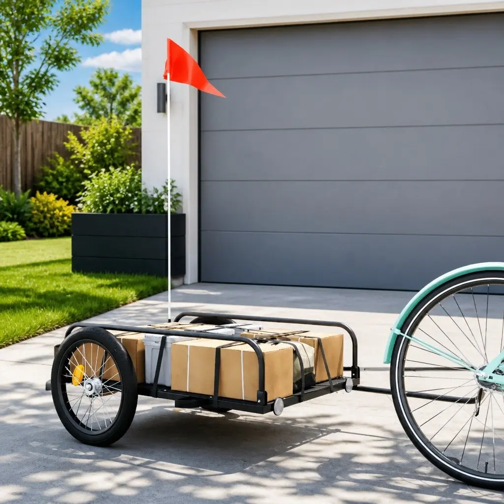 Heavy-Duty Bike Trailer in Black