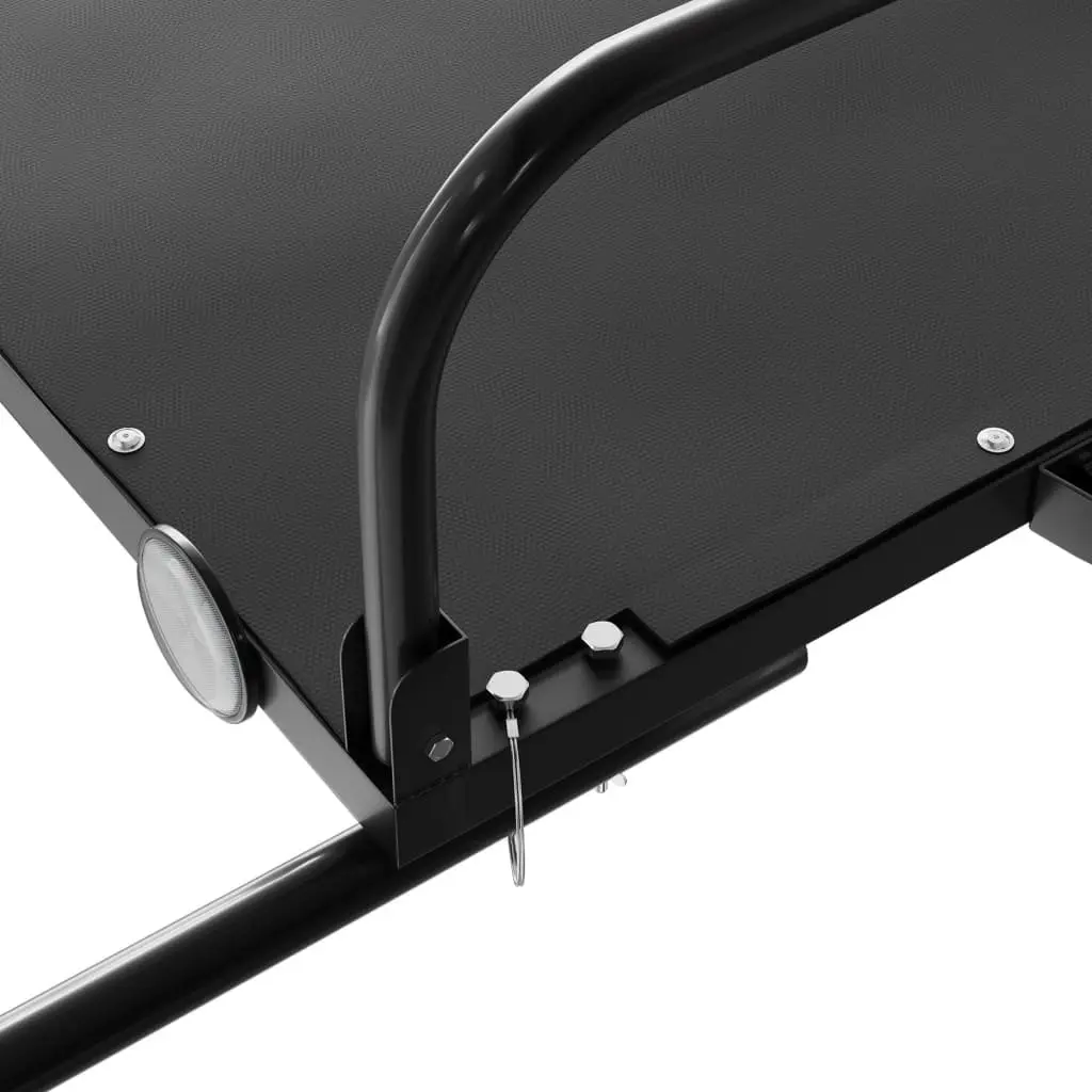 Bike Trailer Cargo Cart Heavy Duty Iron Black 135x70x37cm