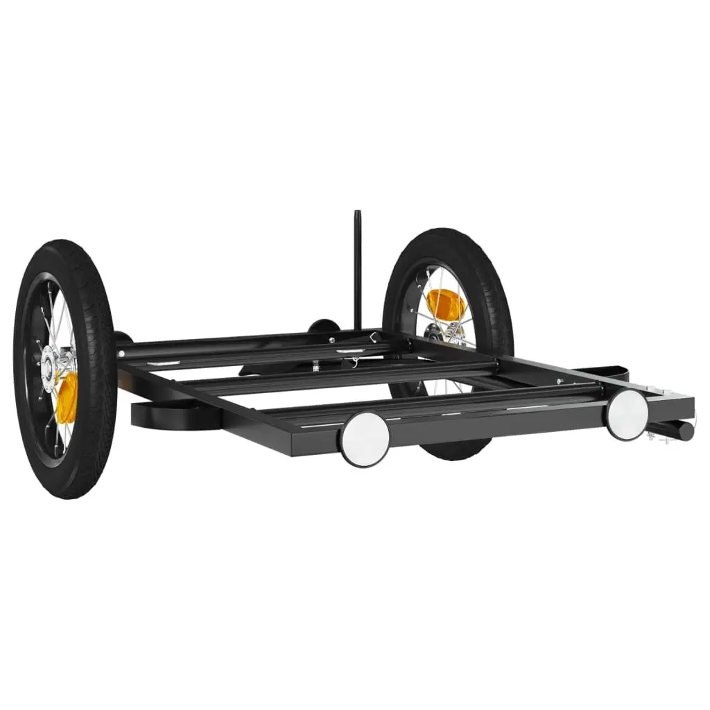 Bike Trailer Heavy Duty Cargo Cart Black Iron 122x53x28 cm