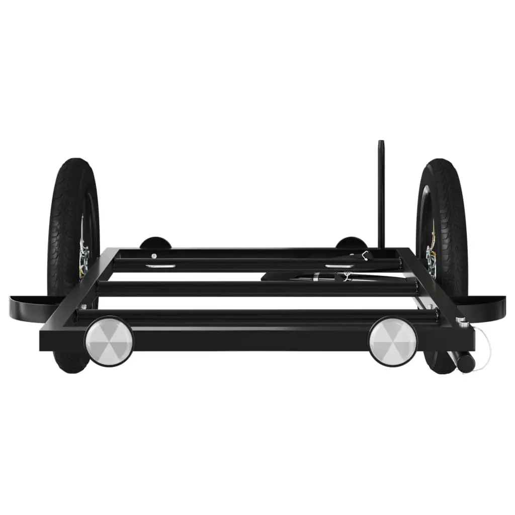 Bike Trailer Heavy Duty Cargo Cart Black Iron 122x53x28 cm
