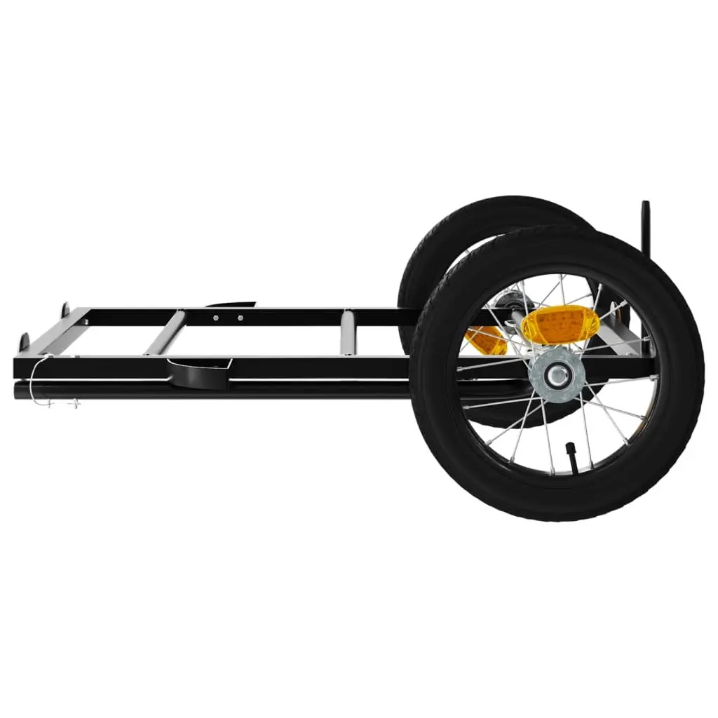 Bike Trailer Heavy Duty Cargo Cart Black Iron 122x53x28 cm