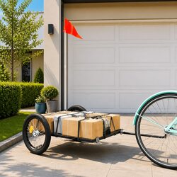 Reliable Black Bicycle Cargo Trailer for Transport