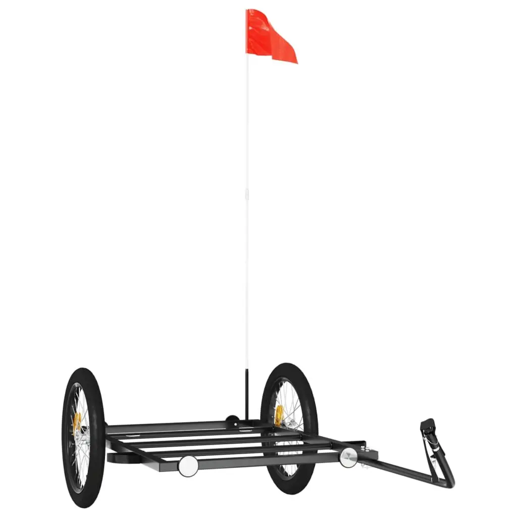Bicycle Cargo Trailer Transport Cart 135 x 68 x 37 cm Black