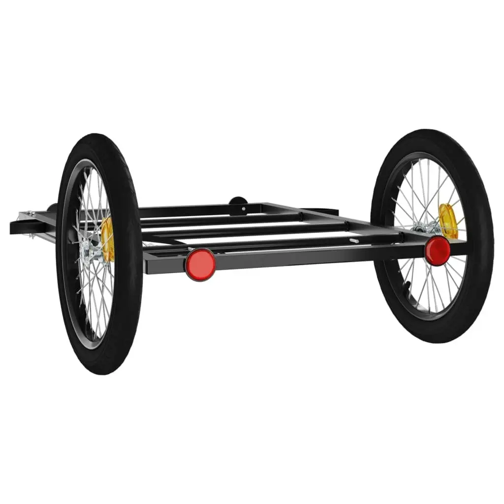 Bicycle Cargo Trailer Transport Cart 135 x 68 x 37 cm Black