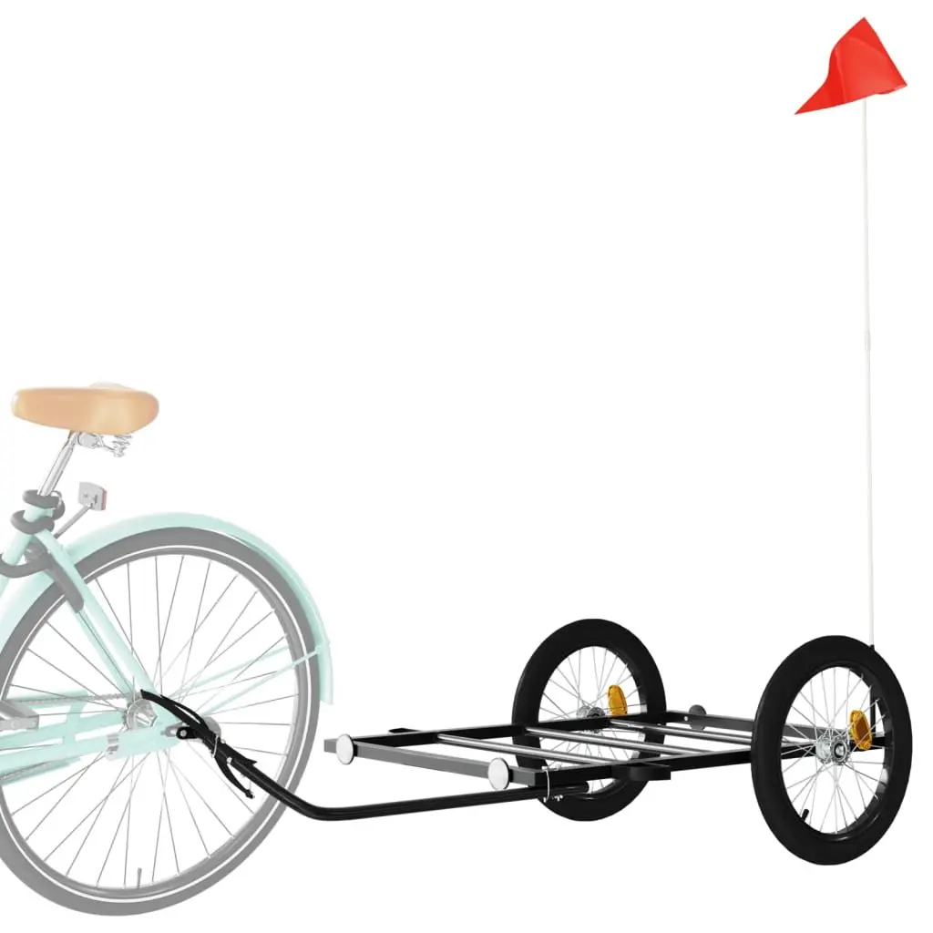 Bicycle Cargo Trailer Transport Cart 135 x 68 x 37 cm Black