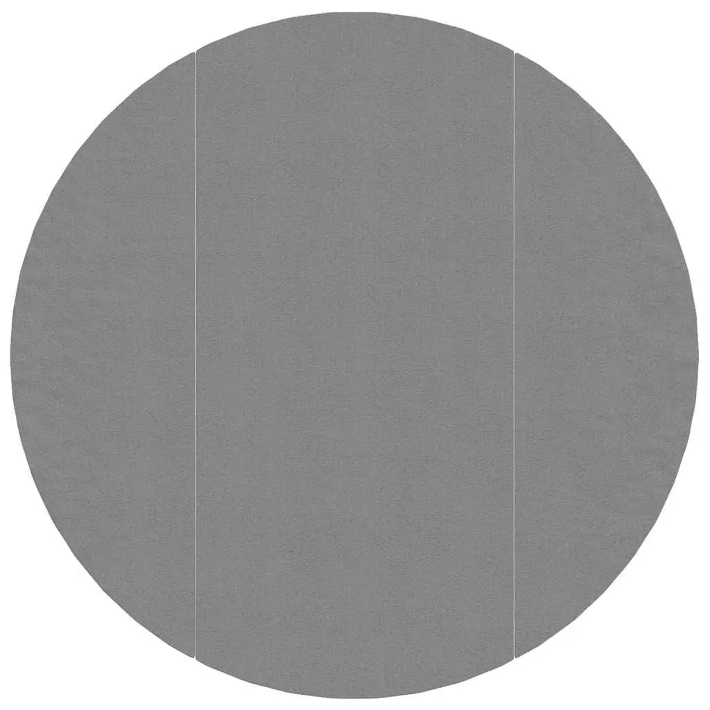 Protective Liner Mat Pool Ground Cloth Polyester Geotextile Ø366 cm Light Grey 3 Pieces