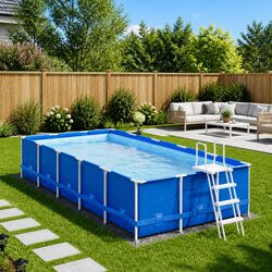 Pool Ground Cloth 500x250cm Grey Polyester Geotextile Protective Underlay