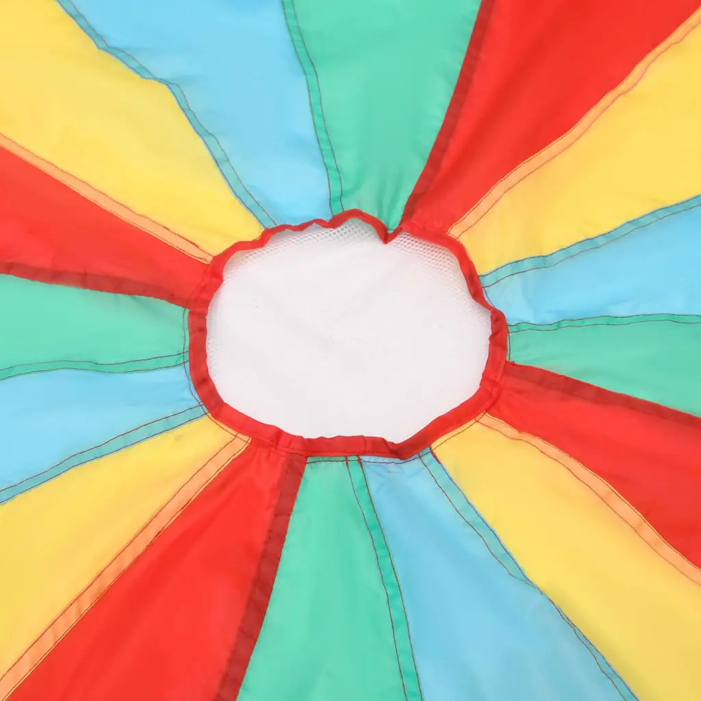 Kids Play Parachute 6m Diameter Rainbow Parachute Game with 16 Handles
