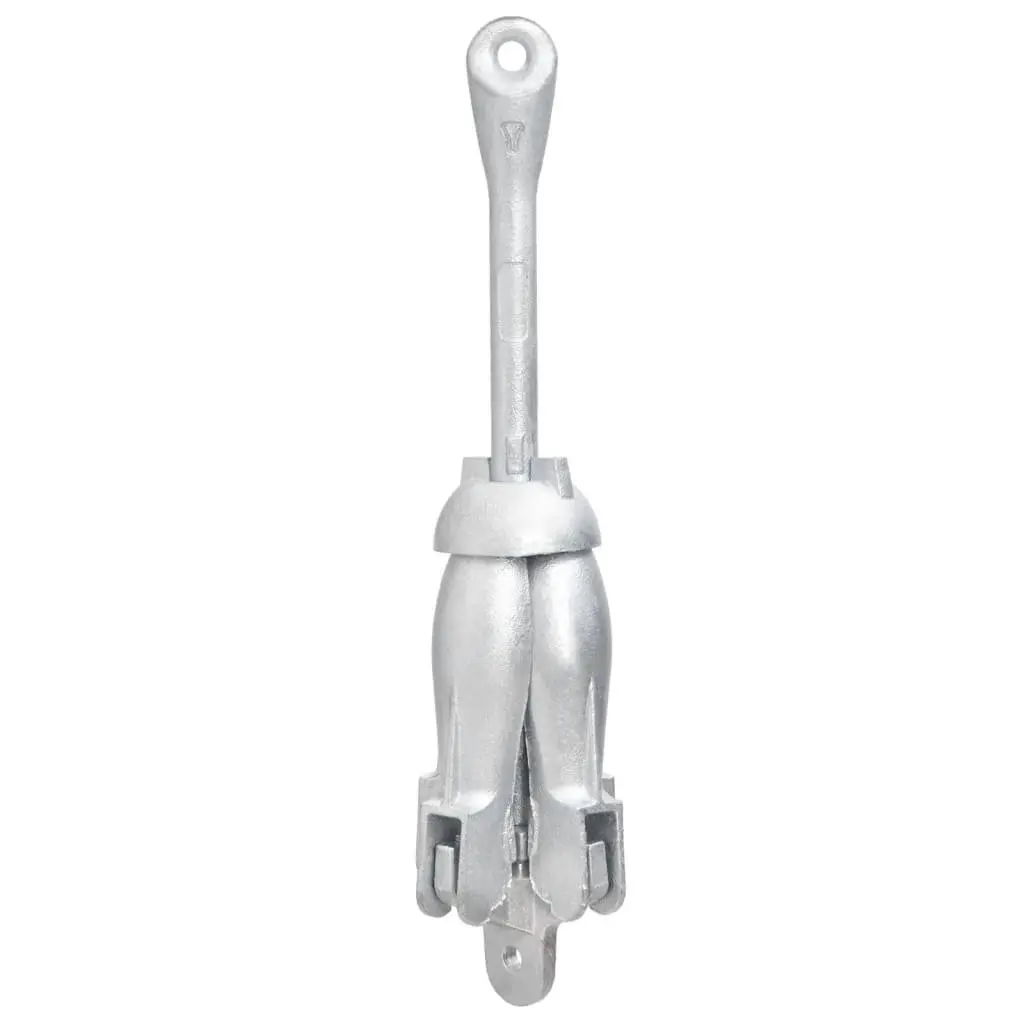 Folding Anchor 6 kg 4-Claw Grapnel Silver for Boat Docking Watercraft