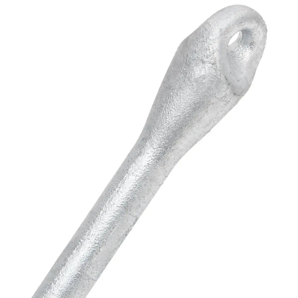 Folding Anchor 8 kg 4-Claw Grapnel Silver Cast Iron for Boat Docking Watercraft