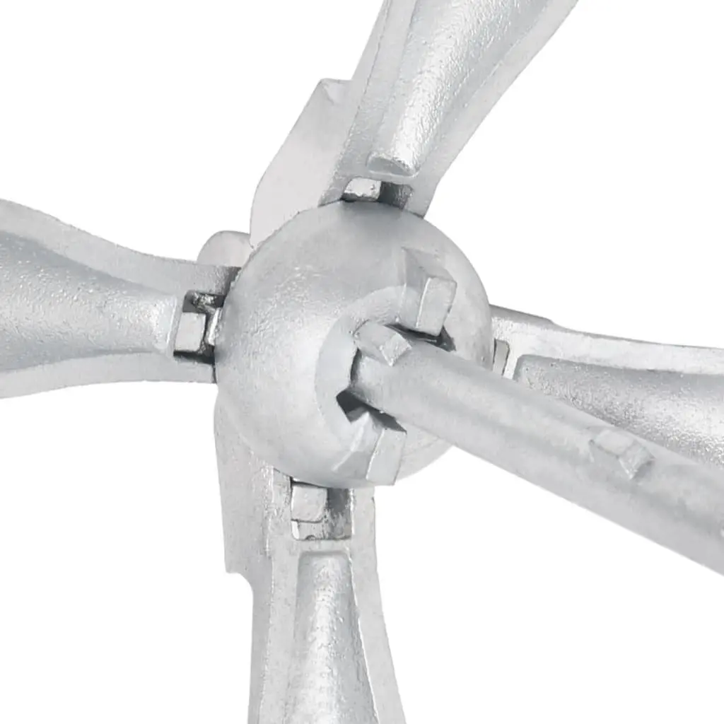 Folding Anchor with Rope 4kg Grapnel Silver