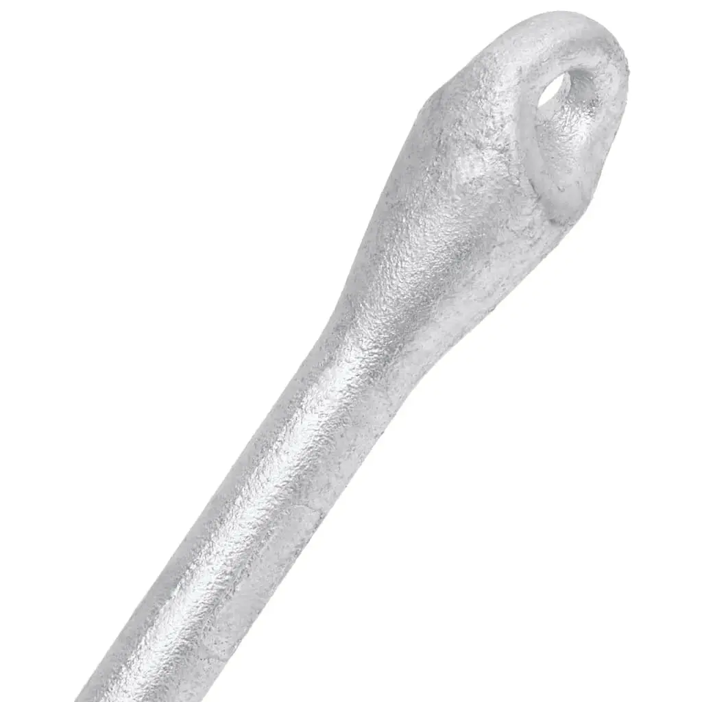 Folding Grapnel Anchor 3.2 kg Silver 4-Claw for Securing Small Watercraft Docking