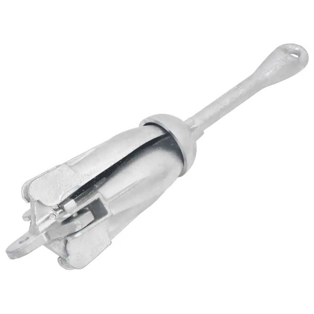 Folding Anchor 4-Claw Grapnel Watercraft Silver Portable Compact