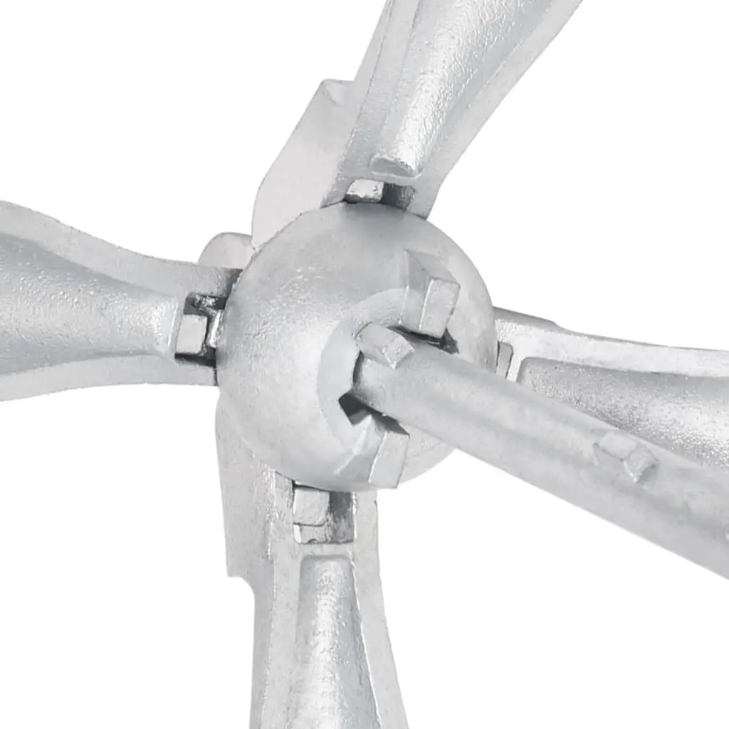 Folding Anchor 4-Claw Grapnel Watercraft Silver Portable Compact