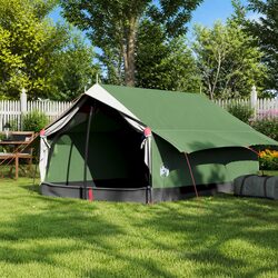 Warm and Reliable 2-Person Green Camping Tent for Outdoor Fun