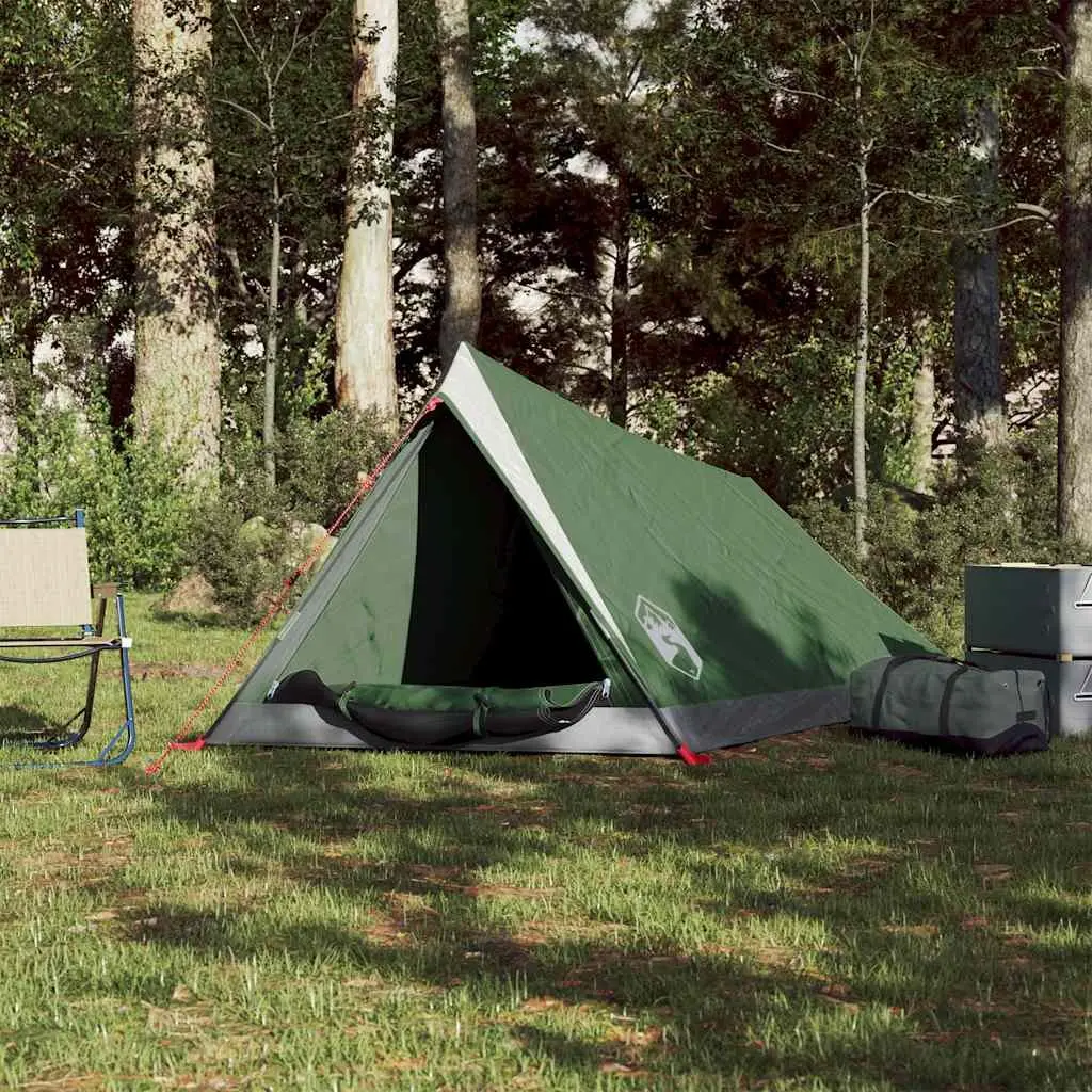 2 Person Camping Tent Waterproof Green Mosquito Protection Easy Setup Portable