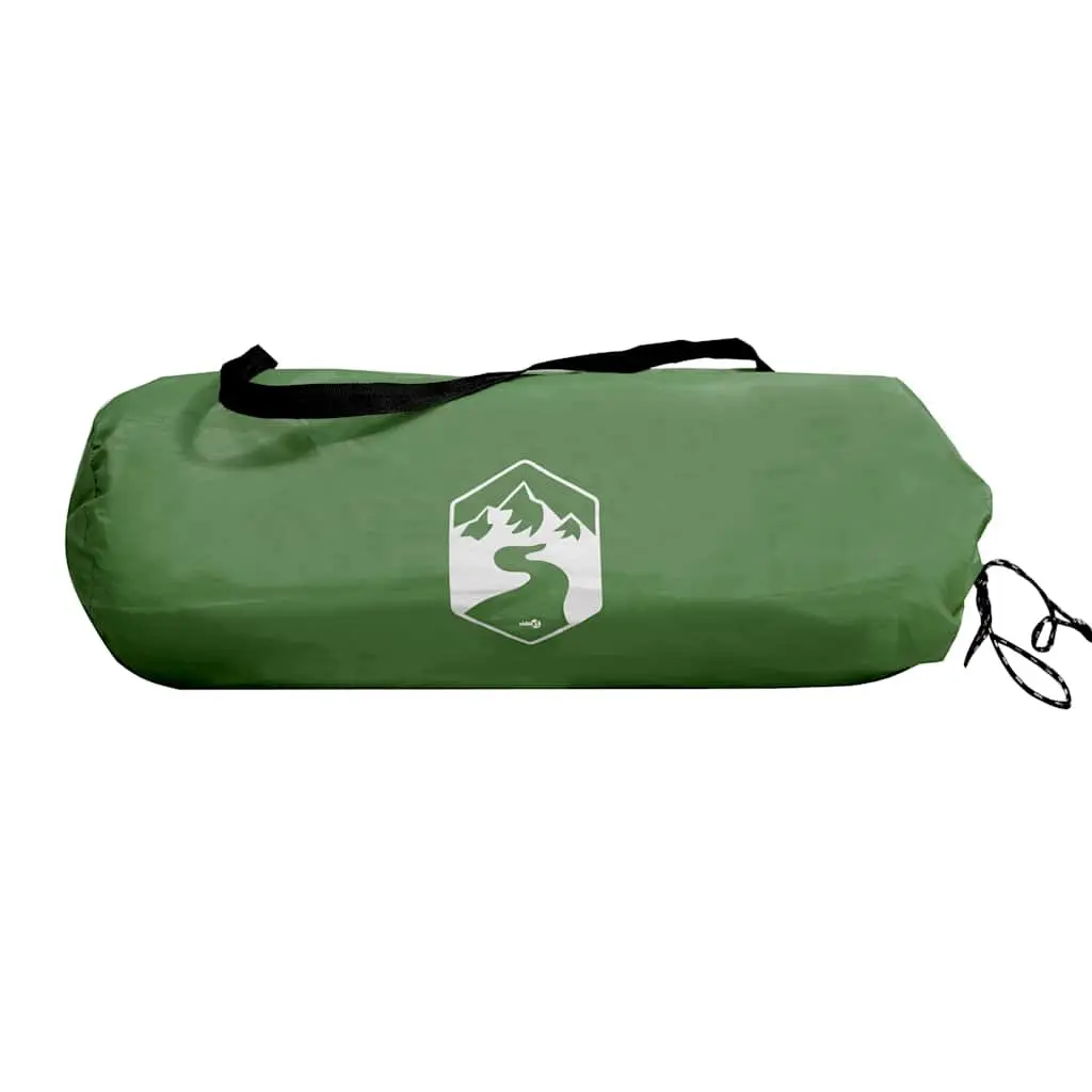 4-Person Tunnel Camping Tent Green Waterproof Mosquito Net Fibreglass Poles