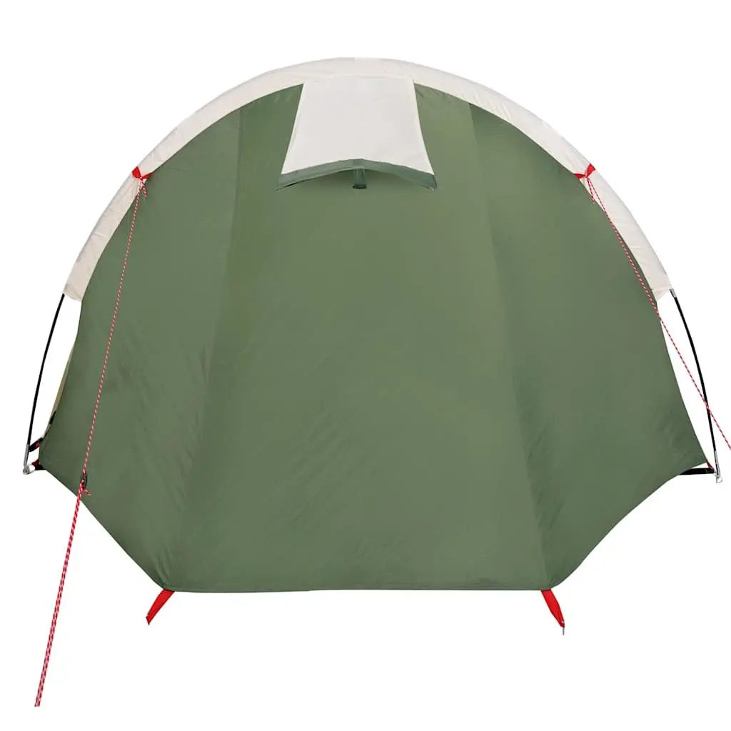 4-Person Tunnel Camping Tent Green Waterproof Mosquito Net Fibreglass Poles