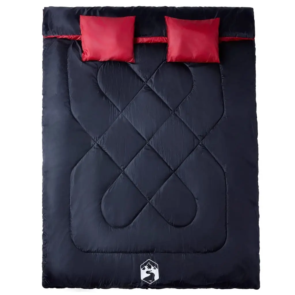 Double Sleeping Bag Camping Hiking 3-4 Seasons Red