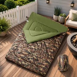 A Warm and Reliable Double Sleeping Bag with Pillows
