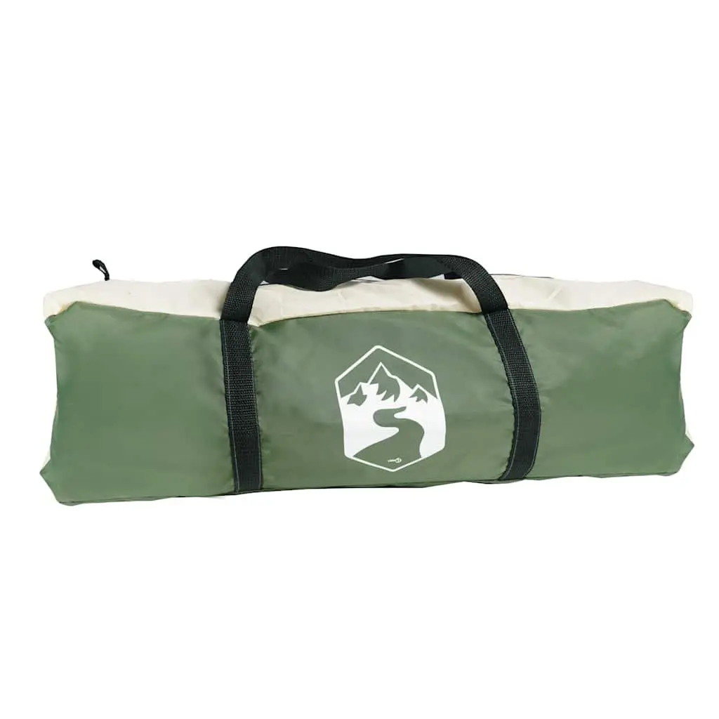 Camping Tent 6-Person Waterproof Green Cabin with Detachable Rainfly and Mosquito Protection