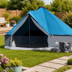 Reliable Blue Family Camping Tent for 8 People