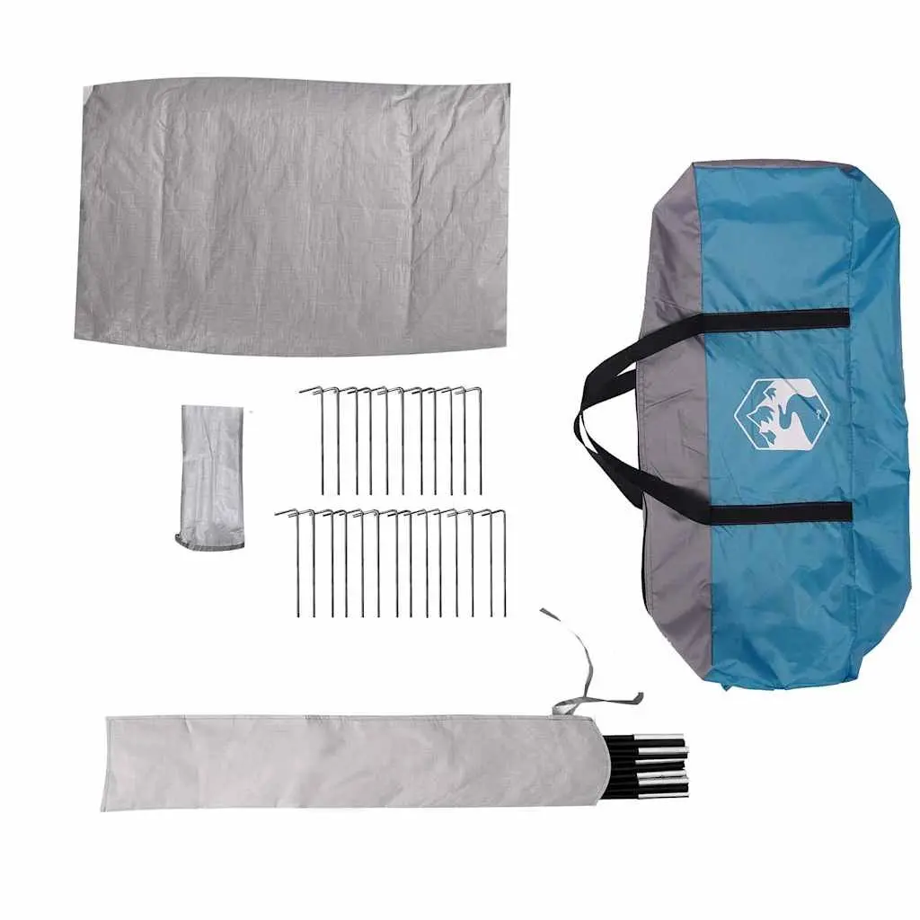 Camping Tent 10 Person Tipi Waterproof Blue Outdoor Adventure