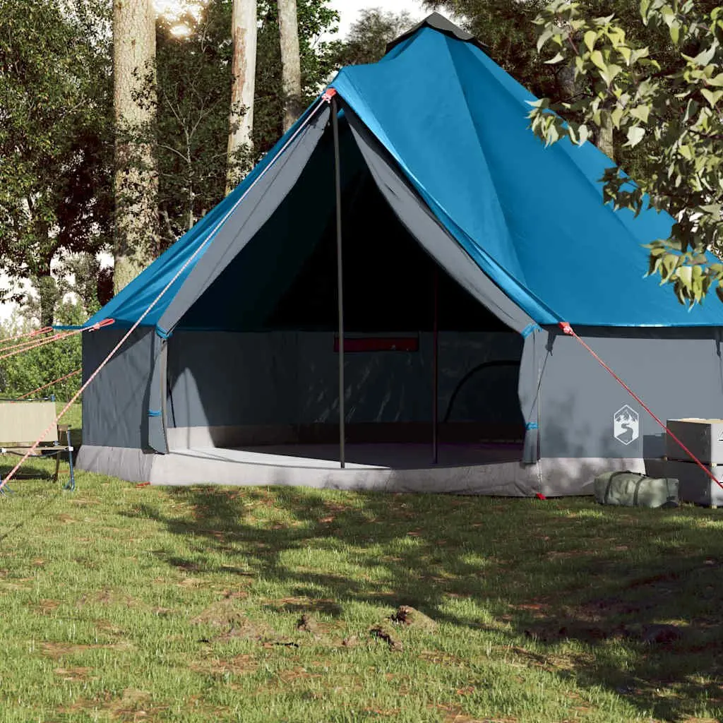 Camping Tent 10 Person Tipi Waterproof Blue Outdoor Adventure