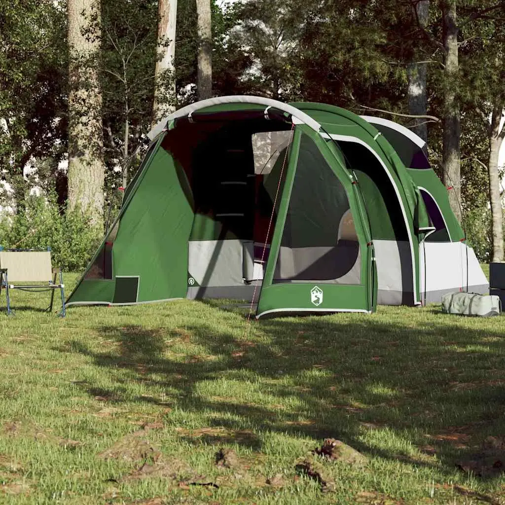 Camping Tent Tunnel 4-Person Waterproof Green Fibreglass Easy Setup