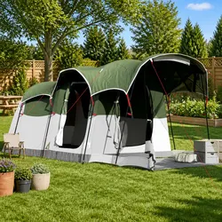 8-Person Waterproof Tunnel Tent with Essential Features