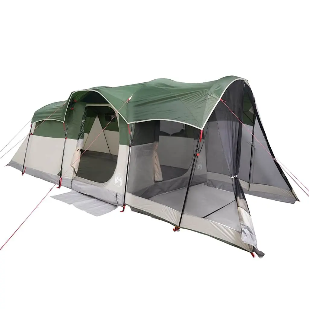 Tunnel Tent 8-Person Waterproof Green Camping Hiking Shelter