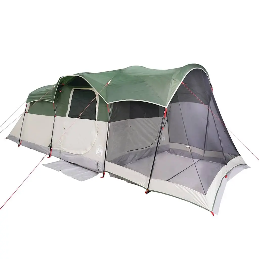 Tunnel Tent 8-Person Waterproof Green Camping Hiking Shelter