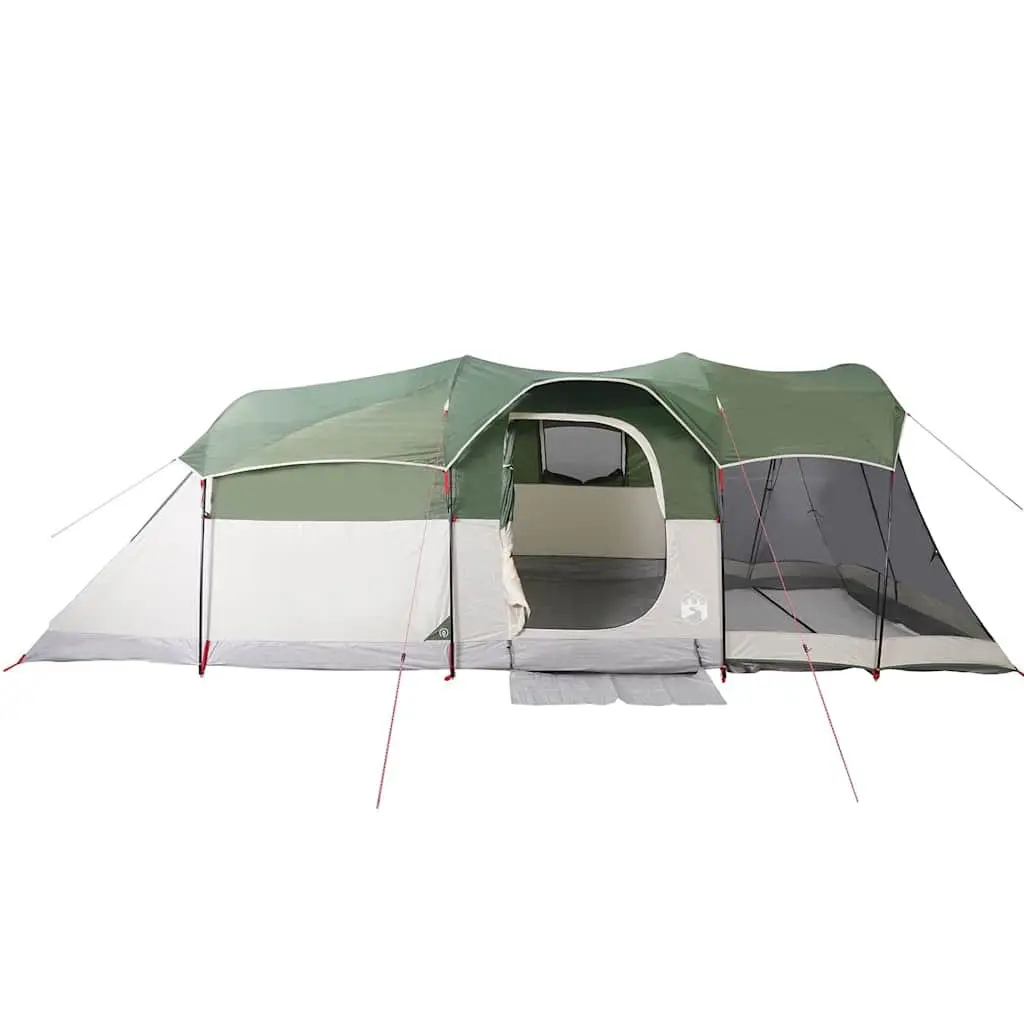 Tunnel Tent 8-Person Waterproof Green Camping Hiking Shelter