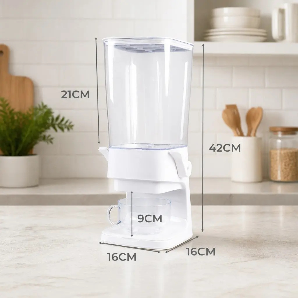 Cereal Dispenser 5.5L Grain Storage Container Dry Food Kitchen Pantry Organiser