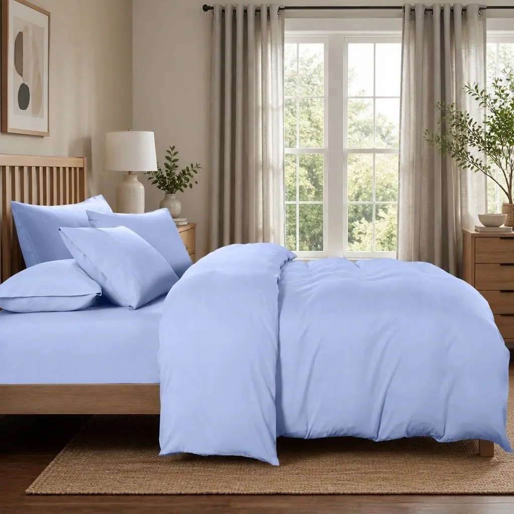 Bedding Combo Set 2000TC Cooling King Fitted Sheet Quilt Cover 6 Piece Bamboo Microfibre
