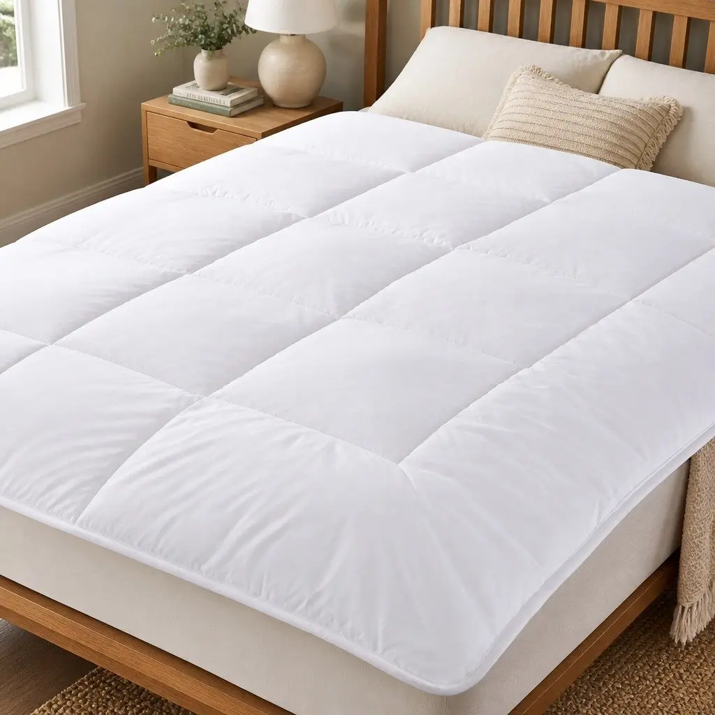 Double Quilt Lightweight Breathable Eco-Silk Touch 260GSM Antibacterial Hypoallergenic Cotton Cover 180cm x 210cm