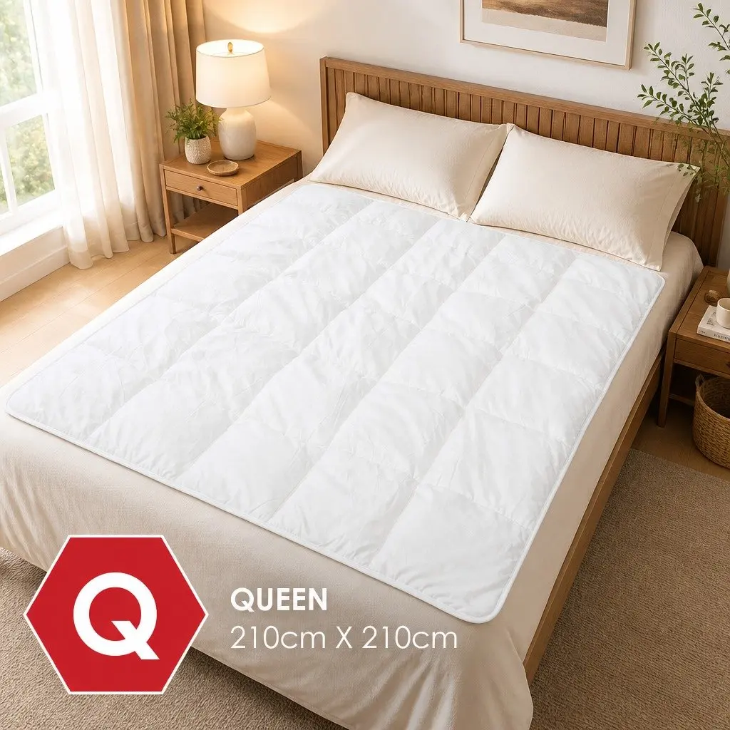 Queen Quilt Lightweight 210x210cm Eco-Silk Microfibre 260GSM Soft Breathable