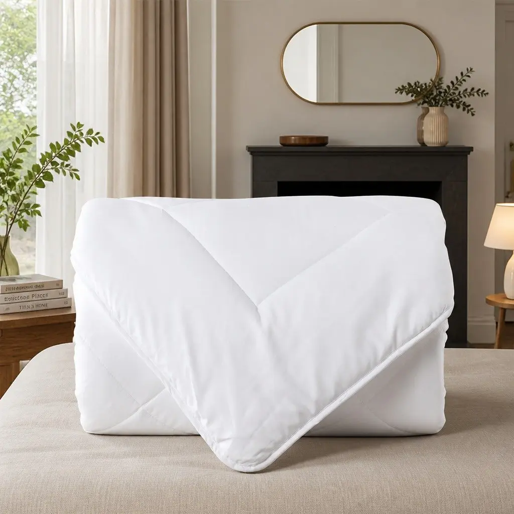 Bedding Quilt Cotton Cover 240x210cm Lightweight Microfibre Silk Blend Hypoallergenic